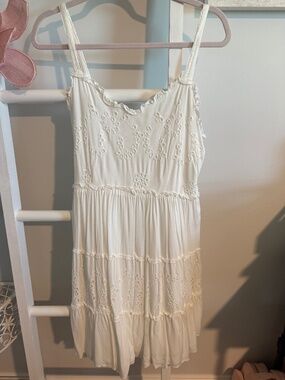 Maurices White Summer Dress, Sz: Large